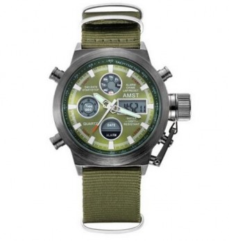 Часы AMST 3003 Black-Green Green Wristband 
Отправка по всей Украине "новой почт. . фото 2