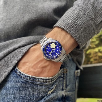 Часы Rolex Submariner AAA Date Silver-Blue. . фото 7