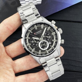 Часы Curren 8355 Silver-Black. . фото 3