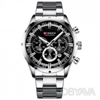 Часы Curren 8355 Silver-Black. . фото 1
