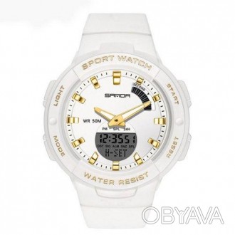 Часы Sanda 6005 White-Gold 
Отправка по всей Украине "новой почтой"
 Очень удобн. . фото 1