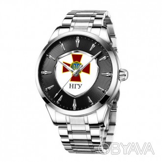 Часы Chronte с логотипом НГУ Silver-Black-White 
Отправка по всей Украине "новой. . фото 1