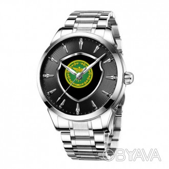 Часы Chronte с логотипом Налоговая Служба Silver-Black 
Отправка по всей Украине. . фото 1