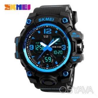 Часы Skmei 1155 Black Blue 
Отправка по всей Украине "новой почтой"
 Очень удобн. . фото 1