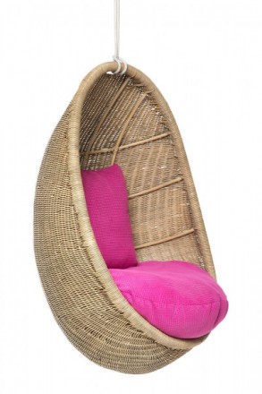 Подвесное кресло-качель Ирма выполнено из натурального ротанга в светло-коричнев. . фото 2