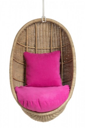 Подвесное кресло-качель Ирма выполнено из натурального ротанга в светло-коричнев. . фото 4