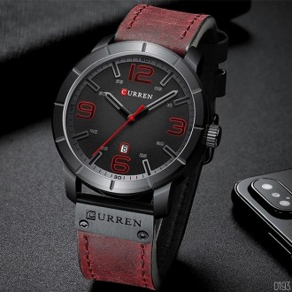 Часы Curren 8327 Red-Black. . фото 4