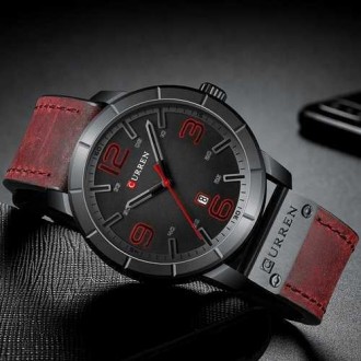 Часы Curren 8327 Red-Black. . фото 3