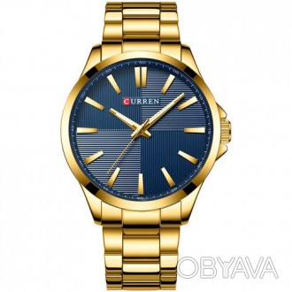 Часы Curren 8322 Gold-Blue. . фото 1