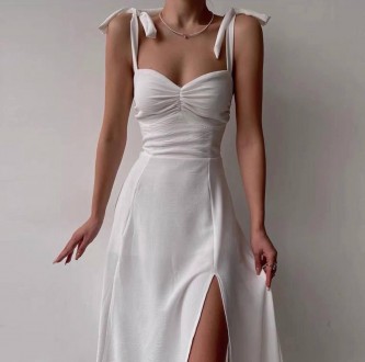 Платье 
Ткань : софт 
Размеры : 42-44, 46-48
Цвета : белый, бежевый, горчица . . фото 2