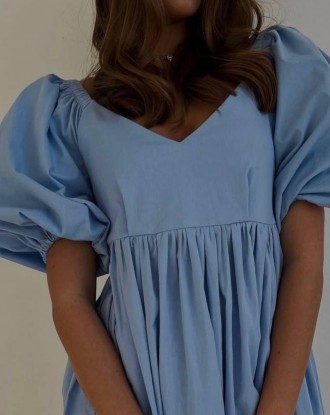 Платье
Ткань: лен габардин
Размер: 42-44 и 44-46 
Цвет : оливка, голубой 
ЗАМЕРЫ. . фото 4