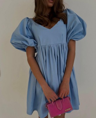Платье
Ткань: лен габардин
Размер: 42-44 и 44-46 
Цвет : оливка, голубой 
ЗАМЕРЫ. . фото 3
