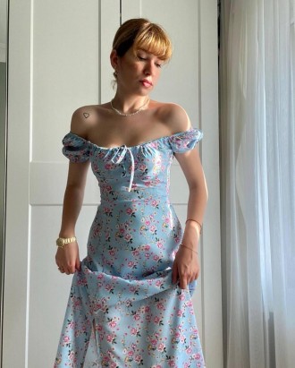 Платье
Ткань - софт принт
Размеры - 42-44 и 44-46
Цвета - бежевый и голубой в цв. . фото 5
