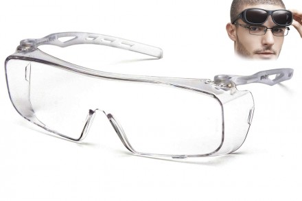 Защитные очки Cappture от Pyramex (США) цвет линз прозрачный; материал линз поли. . фото 6
