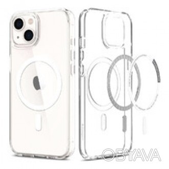 Прозрачный чехол Spigen Ultra Hybrid MagSafe White для iPhone 13 — это над. . фото 1