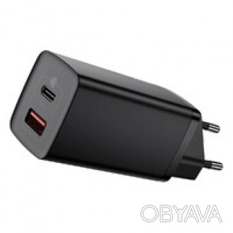 Быстрое сетевое зарядное устройство Baseus GaN2 Lite Quick Charger 65W (EU) &mda. . фото 1
