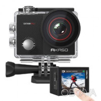Экшн-камера Akaso Pro 4K Action Camera Touch Screen EIS Black с сенсорным экрано. . фото 1