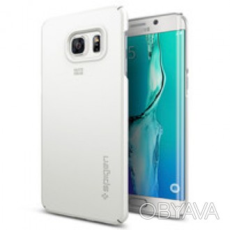 Чехол Spigen Thin Fit Shimmery White для Samsung Galaxy S6 Edge+ отличается чрез. . фото 1
