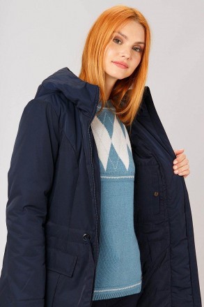 Удлиненная куртка женская от финского бренда Finn Flare. Модель украшена удобным. . фото 6