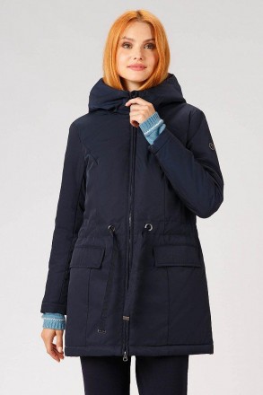 Удлиненная куртка женская от финского бренда Finn Flare. Модель украшена удобным. . фото 2