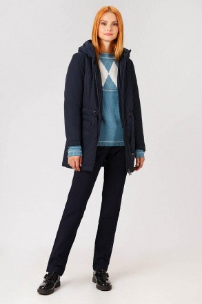 Удлиненная куртка женская от финского бренда Finn Flare. Модель украшена удобным. . фото 3