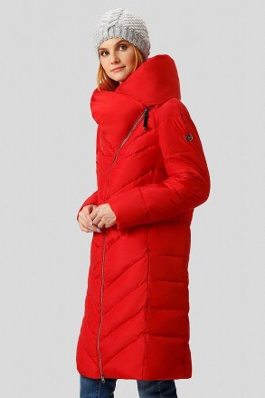 Длинная женская зимняя куртка Finn Flare комфортного прямого кроя с теплым капюш. . фото 3