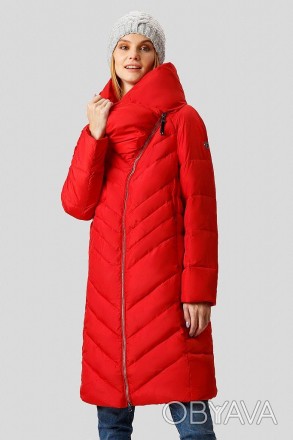 Длинная женская зимняя куртка Finn Flare комфортного прямого кроя с теплым капюш. . фото 1
