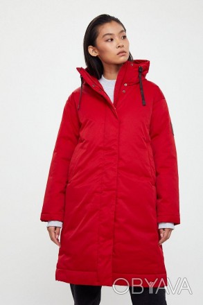 Длинная зимняя куртка от финского бренда Finn Flare. Оптимальная длинна до изгиб. . фото 1