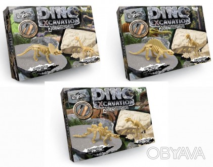 Набір для проведення розкопок "DINO EXCAVATION" динозаври рос (6) Работаем с 201. . фото 1