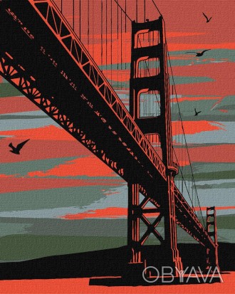 Набір для розпису по номерах. "Містичний Сан-Франциско" 40x50см Работаем с 2011 . . фото 1
