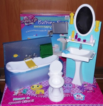 Кукольная мебель Глория Gloria 2820 Фантастическая ванная Леди
Комплектация :
	в. . фото 3