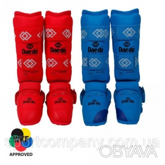 Защита голени и стопы Daedo для каратэ с лицензией WKF футы накладки на ноги для. . фото 1