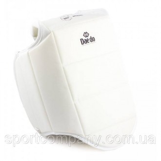 Защита корпуса для каратэ WKF Daedo белый жилет защитный груди торса на грудь жи. . фото 7