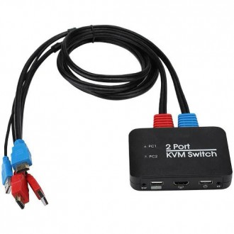 2-портовый KVM-свич, переключатель USB, 2xHDMI, 4K 60Гц. Дніпро. фото 1 2-портовый KVM-свич, переключатель USB, 2xHDMI, 4K 60Гц. Дніпро. фото 1