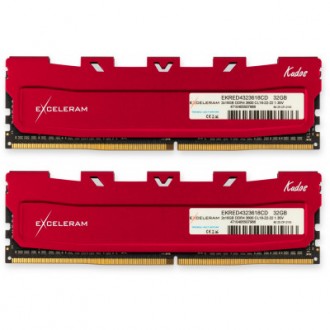Модуль памяти для компьютера DDR4 32GB (2x16GB) 3600 MHz Red Kudos eXceleram (EK. . фото 2