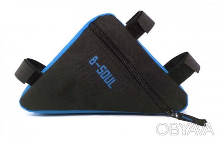 Компактная сумка B-Soul BAO-002BLUE в раму велосипеда, изготовлена из водоотталк. . фото 1