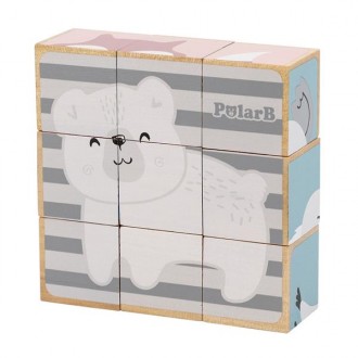 Займите ребенка увлекательной игрой с деревянными кубиками-пазлом Viga Toys Pola. . фото 17