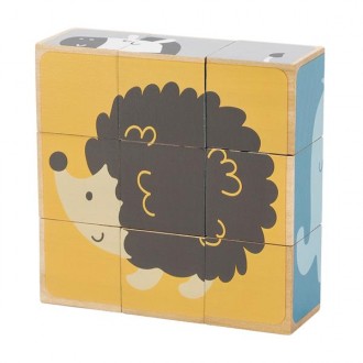 Займите ребенка увлекательной игрой с деревянными кубиками-пазлом Viga Toys Pola. . фото 5