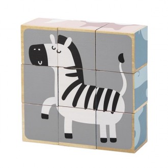 Займите ребенка увлекательной игрой с деревянными кубиками-пазлом Viga Toys Pola. . фото 16
