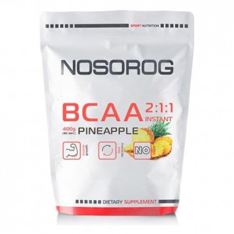 Аминокислоты с разветвлёнными цепями NOSOROG BCAA 2:1:1 (400 грамм) ананас
Подде. . фото 2