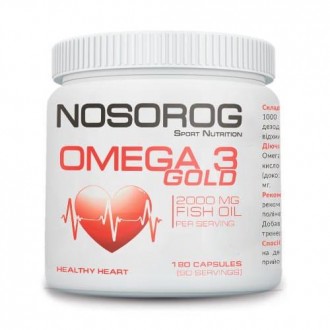 NOSOROG Omega 3 Gold 180 caps - это обеспечение оптимального уровня EPA и DHA дл. . фото 2