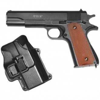 G13 Пистолет SmartWorld металл пластик с пульками и кобурой черный 
Galaxy G13+ . . фото 3