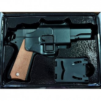 G13 Пистолет SmartWorld металл пластик с пульками и кобурой черный 
Galaxy G13+ . . фото 4