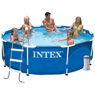 Каркасный бассейн Intex, 305х76 см (картриджный фильтр-насос 2 006 л/ч, тент, по. . фото 2