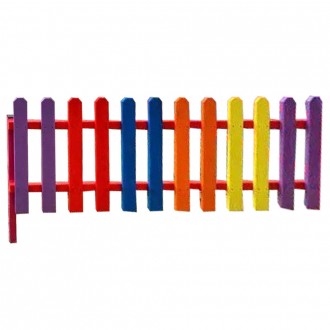 Деревянный заборчик " разноцветный 50 см " 2000*500 мм (Сосна) - в разных цветах. . фото 2