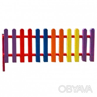 Деревянный заборчик " разноцветный 50 см " 2000*500 мм (Сосна) - в разных цветах. . фото 1