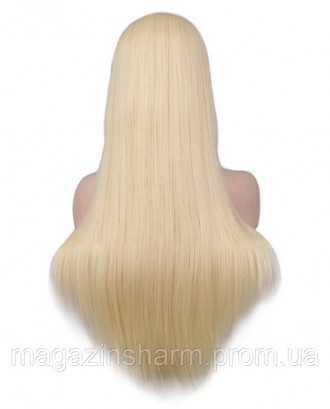 Парик блондинка длинные волосы с челкой. Выглядят потрясающе и очень реалистично. . фото 3