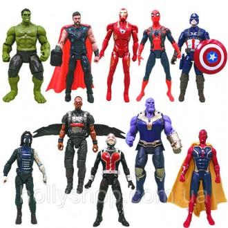 Фигурки Avengers из фильма Раскол Мстителей выполнены из пластика, руки и ноги п. . фото 2