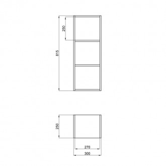 Підвісний стелаж Qtap Taurus 250х814х300 Whitish oak QT24762SP814WO кольору біло. . фото 3