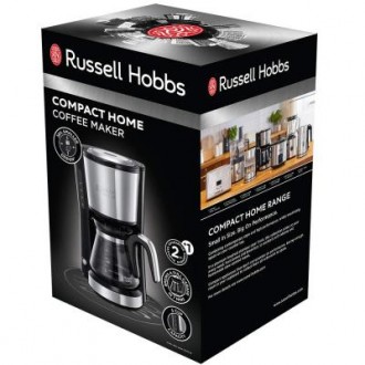 Кофеварка Russell Hobbs 24210-56 Compact Home ёмкостью 1.25 литров имеет мощност. . фото 3